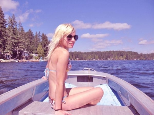 bikini, blonde and boat