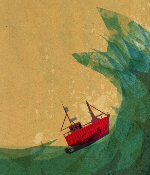 boat, giant and illustration