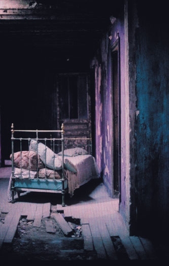 abandoned, bed and bedroom