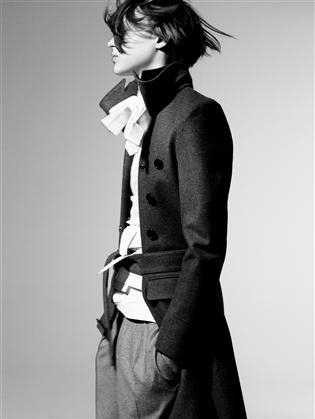 androgyny, black and white and editorial