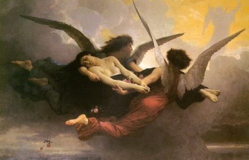 19th century, a soul brought to heaven and angels