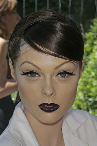 black lipstick, christian dior and coco rocha