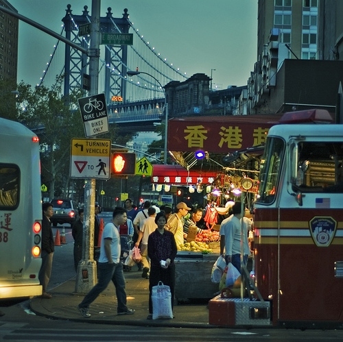 bridge, broadway and chinatown