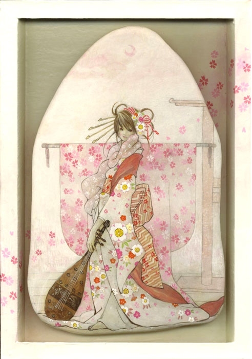 art, illustration and kimono