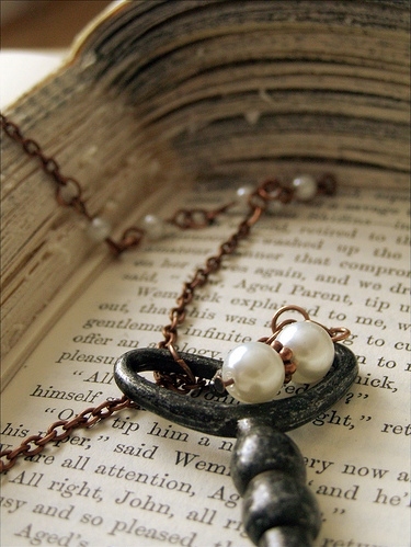 book, bookmark and key