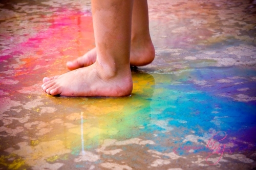 chalk, child and colorful