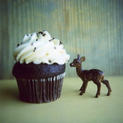 bambi, chocolate, cream, cupcake, cute, deer