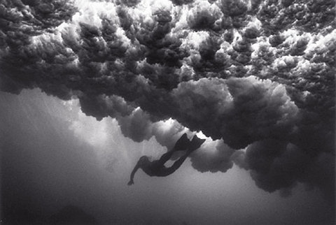 clouds, diver and diving