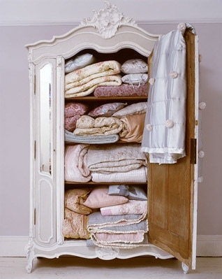 armoire, blankets and cabinet