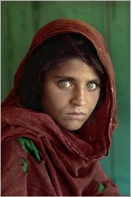 afghan girl, eyes and national geographic