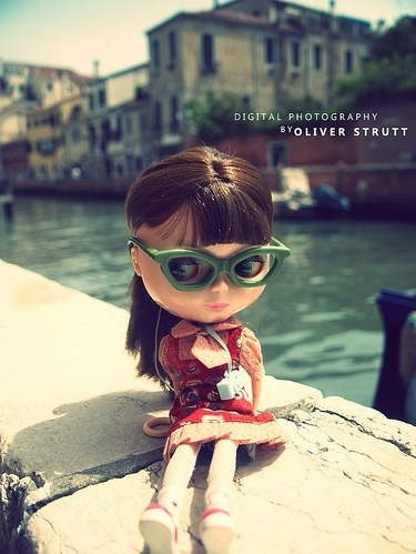 blythe, doll and glasses