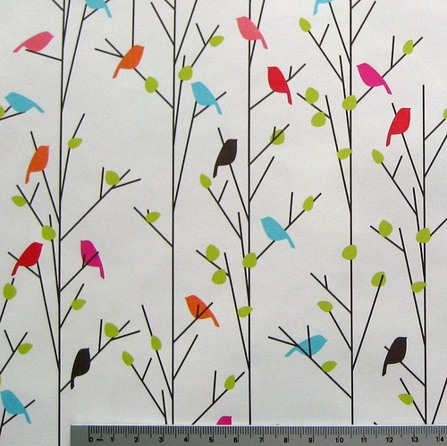birds, leaves and paper