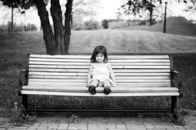 bench,  black and white and  cute
