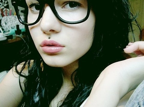 girl, glasses and portrait