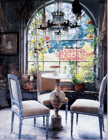 chairs, chandelier and decor
