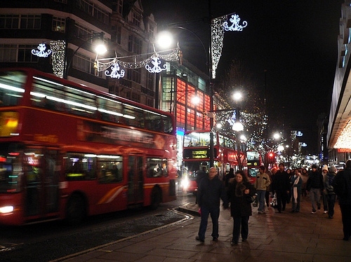 bus, christmas and london