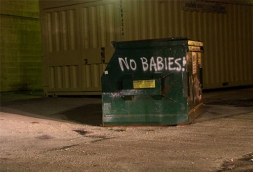 babies, dead babies and dumpster