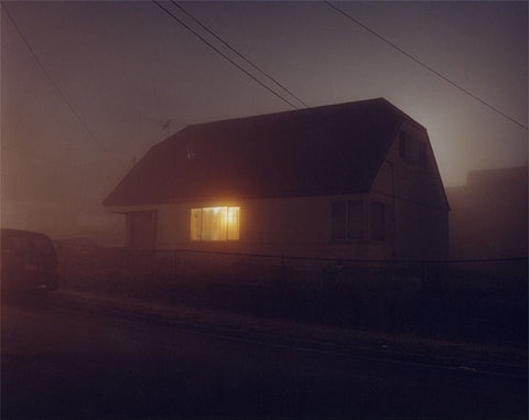 fog, house and light