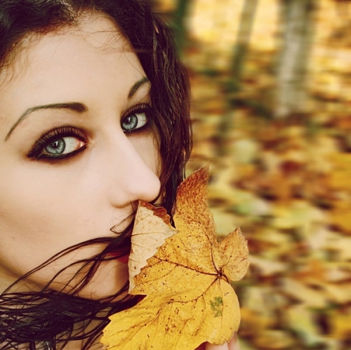 autumn, blue eyes and fall