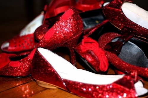footwear, red shoes and shiny