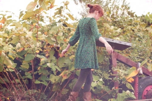 fashion, girl and greenery