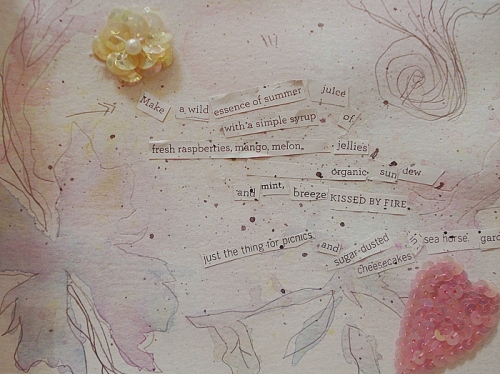 collage, language and poem