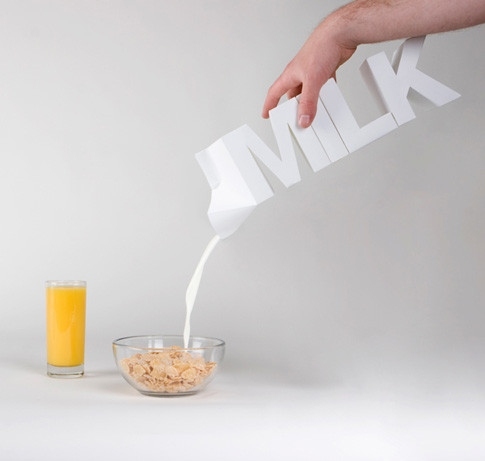 cereal, juice and milk