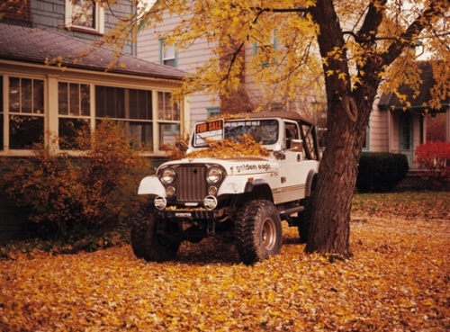 4x4, car and fall