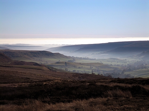 countryside, england and fog
