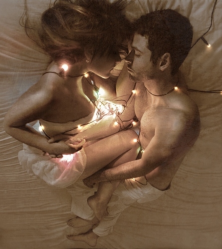 christmas lights, couple and fairy lights