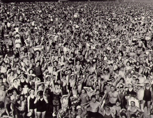 1940s, coney island and crowds