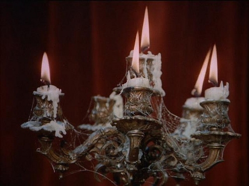 burning, candelabra and candles