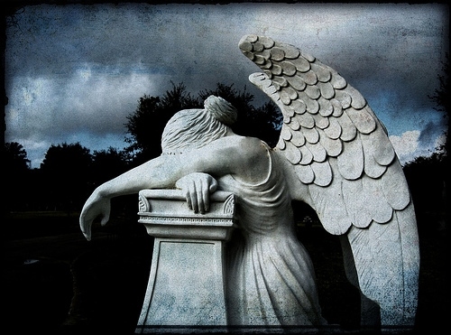 angel, cemetery and statue