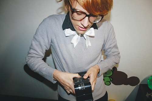 camera, geek specs and ginger