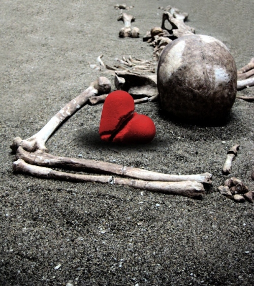 bones, dead and heart