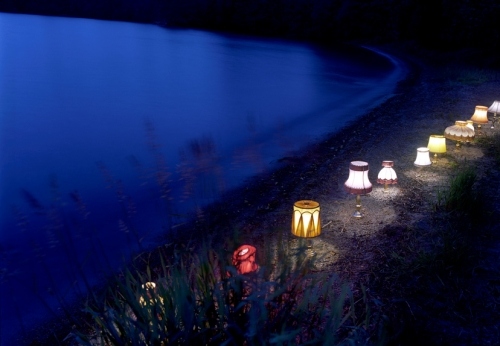 down by the water, lamps and lights