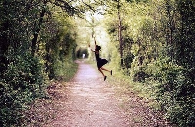 forest,  girl and  jump