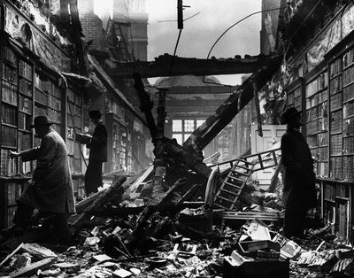 black and white,  bombing and  books
