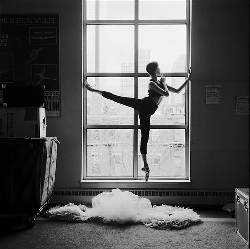 art, ballerina and ballerina in window