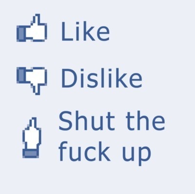 blue, dislike and facebook