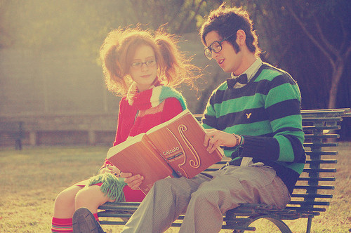 bench, book and boy