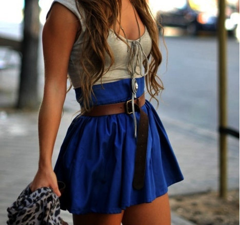 blue, cute and fashion