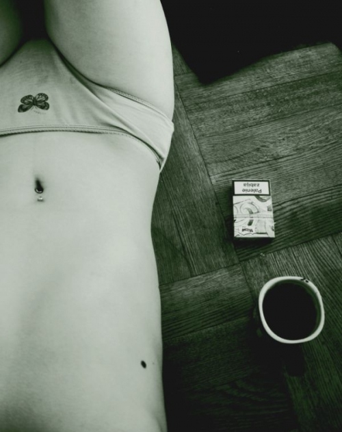 cigarettes,  coffee and  girl