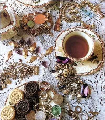 cookies, jewels and lace