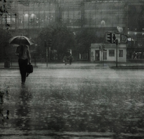 black and white, photography and rain