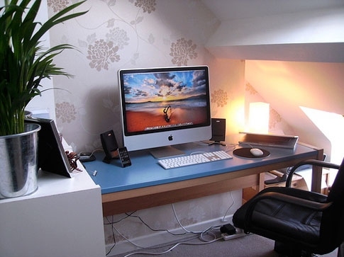 imac, macbook pro and office
