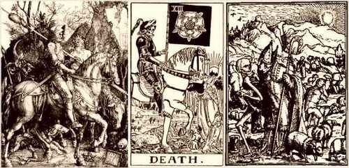black and white,  death and  illustration