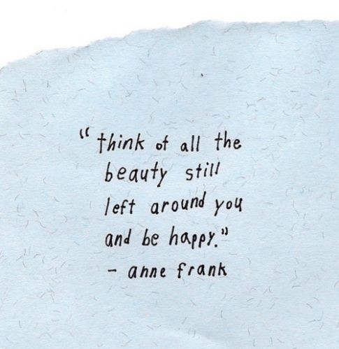 anne frank, beauty and paper