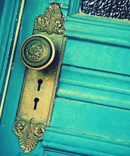 blue, color and door