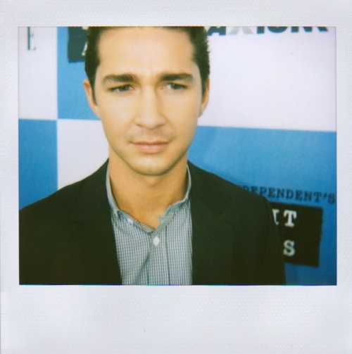 celebrities polaroid, shia and shia labeouf